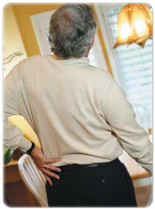 Back sprain can severely cramp activity