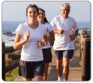 family running together ankle pain